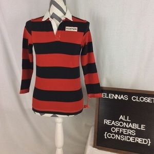 Hunter Striped Polo Rugby Shirt NWT